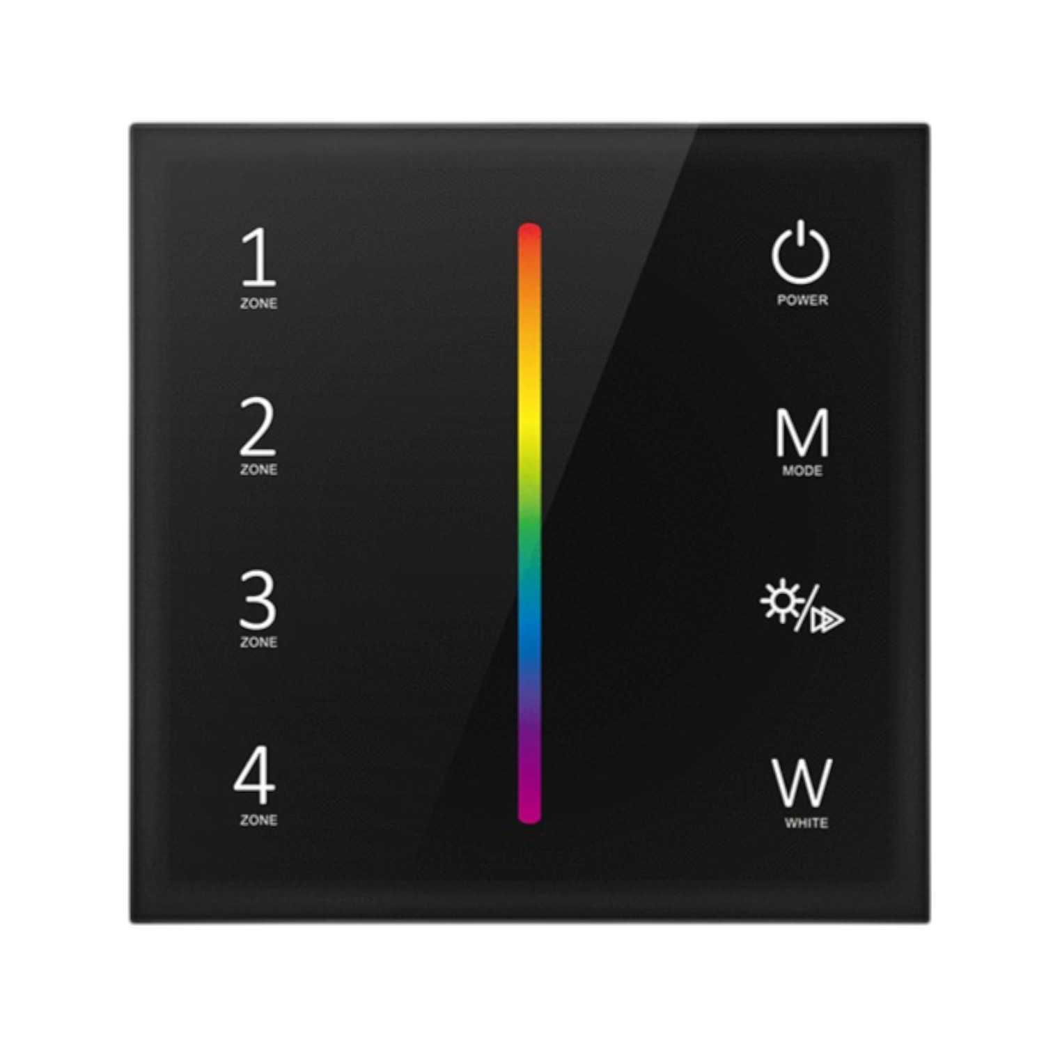 4 Zone Black RGB & RGBW Wall Controller | RF – DJM Supply
